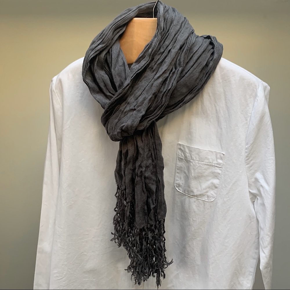 Versatile Gray Shimmer Scarf | Unisex